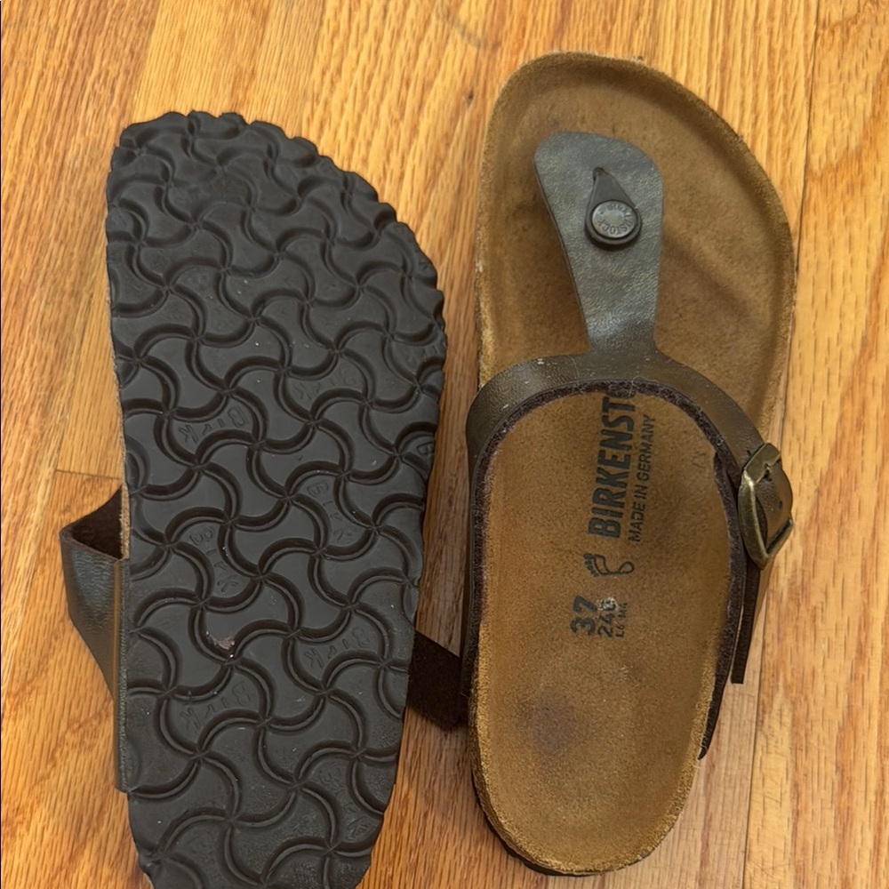 Birkenstock Dark Brown Thong Sandals